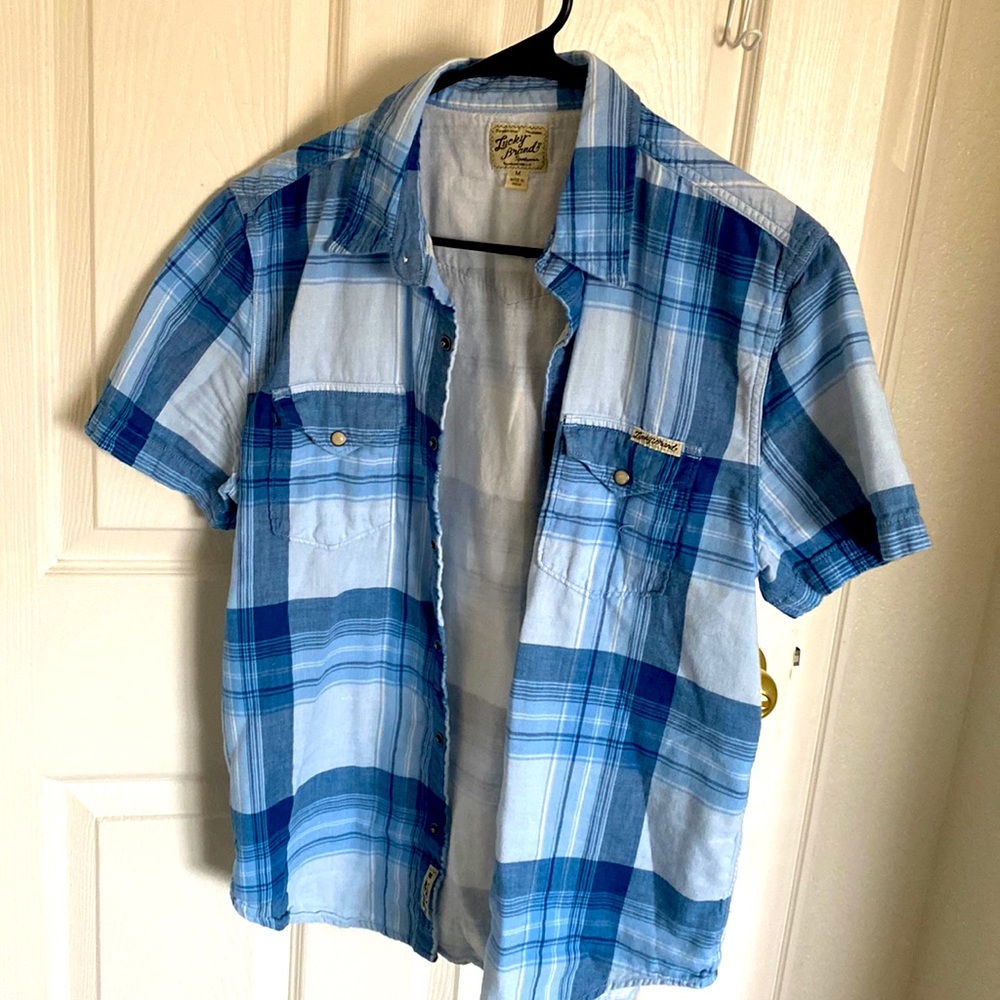 Lucky plaid shirt sleeve button down